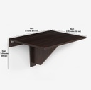 Wall Mounted iDesk with Ledge Dark Walnut