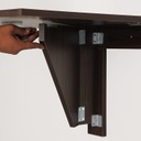 Wall Mounted iDesk with Ledge Dark Walnut