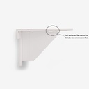 Wall Mounted iDesk with Ledge Glossy White