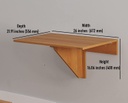 Wall Mounted iDesk with Ledge Desert Walnut (IB77-1)