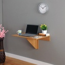 Wall Mounted iDesk with Ledge &amp; Fluid Ergonomic chair -Desert Walnut