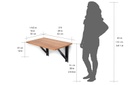 INVISIBLE BED Wall Mounted Foldable Laptop Study Computer Desk for Office/Home - Activity Table (Dessert Walnut - 60cm x 38cm)