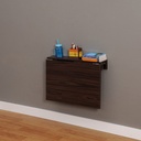 Wall Mounted iDesk with Ledge &amp; Fluid Ergonomic chair -Desert Walnut