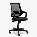 Small Wall Mounted iDesk &amp; Mesh Back Office Chair - Desert Walnut (IB76-1)