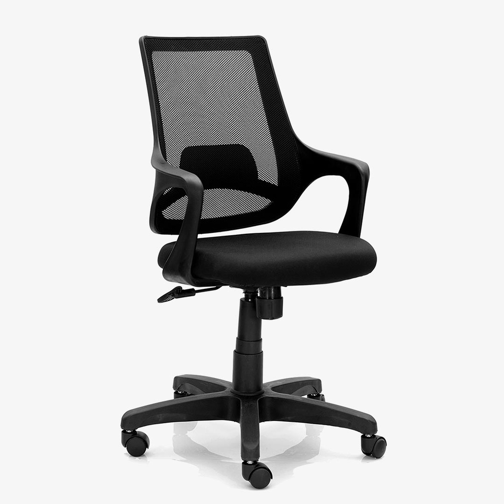 Small Wall Mounted iDesk &amp; Mesh Back Office Chair - Glossy White (IB76-3)