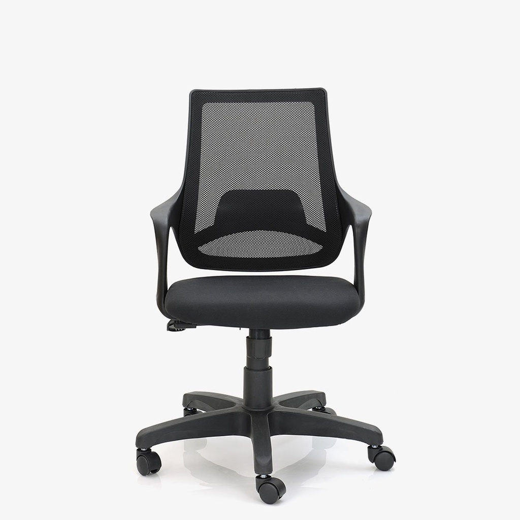 Small Wall Mounted iDesk &amp; Mesh Back Office Chair - Glossy White (IB76-3)