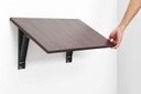 INVISIBLE BED Wall Mounted Foldable Laptop Study Computer Desk for Office/Home -Ideal for Students, Working professionals (Dark Walnut - 60cm x 38cm)