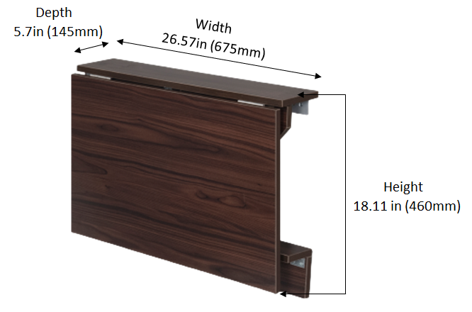 Wall Mounted iDesk with Ledge &amp; Storage - Glossy White