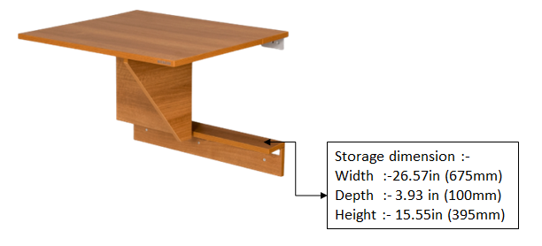 Wall Mounted iDesk with Ledge &amp; Storage - Glossy White