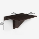 Wall Mounted iDesk with Ledge Dark Walnut