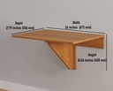 Wall Mounted iDesk with Ledge Desert Walnut (IB77-1)