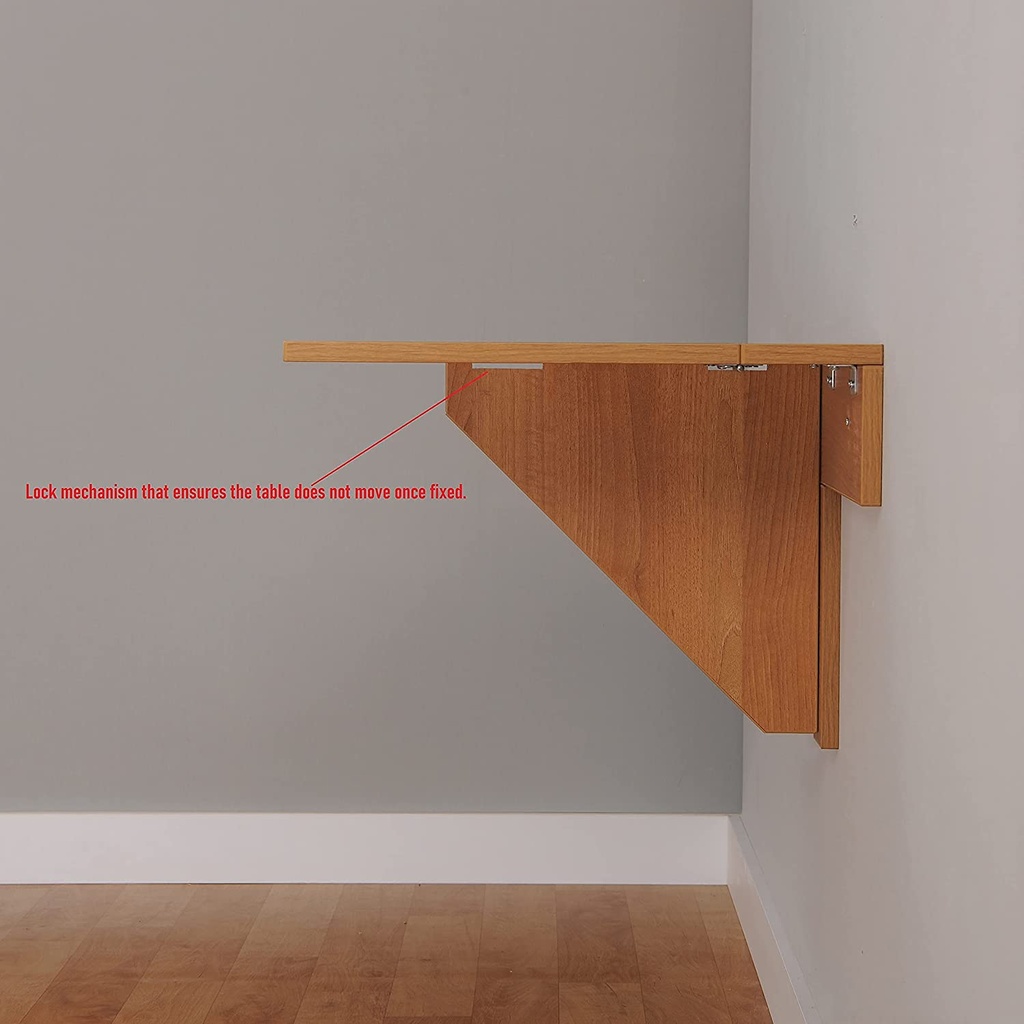 Wall Mounted iDesk with Ledge Desert Walnut (IB77-1)