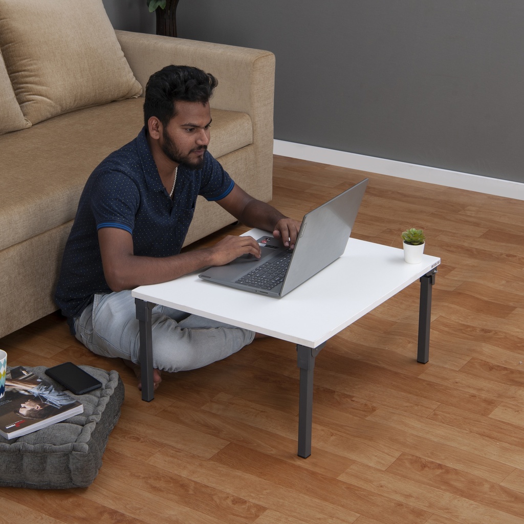 Foldable Floor Desk Small - White