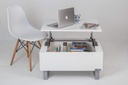 Invisible Bed Coffee Table With Storage And Lift Up Tabletop(Wool White)