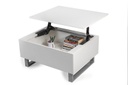 Invisible Bed Coffee Table With Storage And Lift Up Tabletop(Wool White)