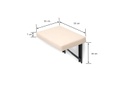 INVISIBLE BED Fabric Foldable Wall Mounted Cushion Seat (Beige)