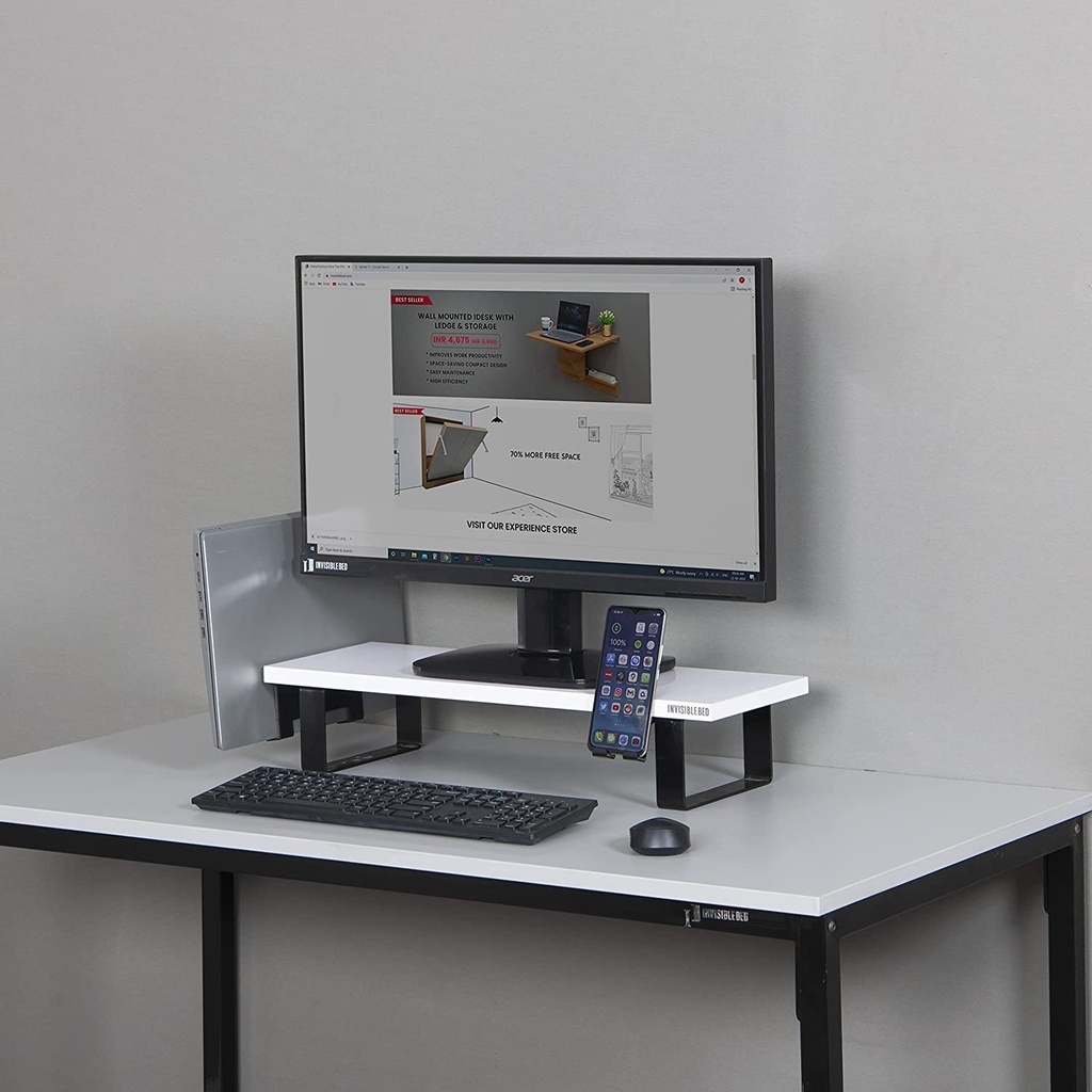 Monitor Riser Stand with Phone &amp; Laptop Holder