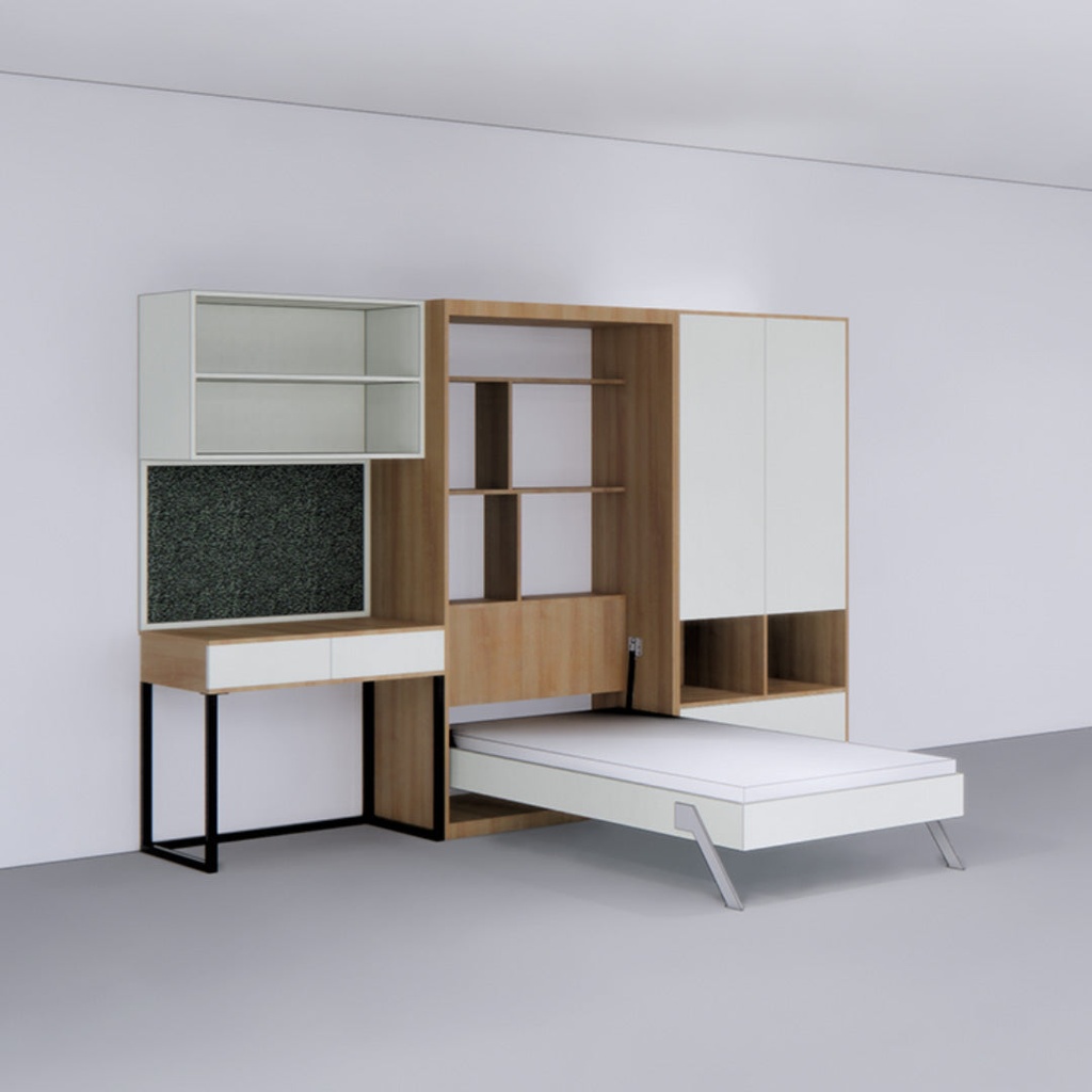 Single Vertical Bed with Storage &amp; Dresser