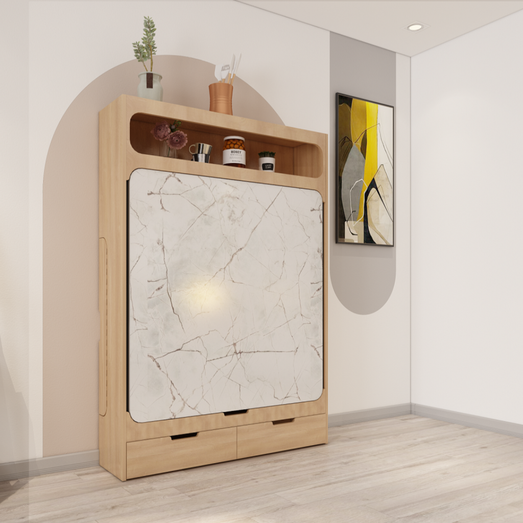 Bristo Dining Table with Chair Storage (4x4)