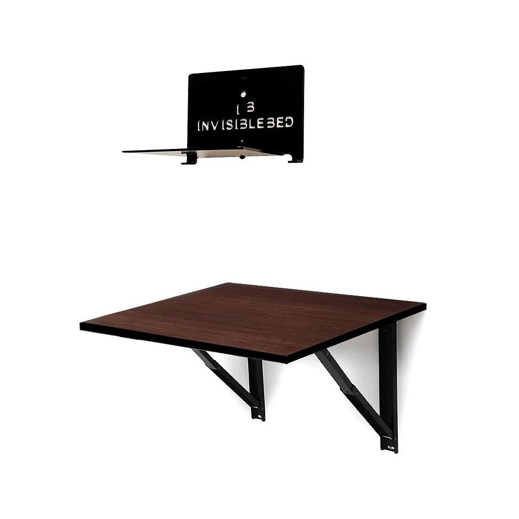 Medium Wall Mounted Desk &amp; iShelf - Rich Walnut(IB33-2)