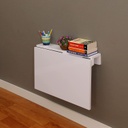 Vega Wall Mounted iDesk with Ledge Glossy White