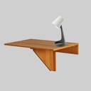 Wall Mounted iDesk with Ledge With Study Lamp - Desert Walnut