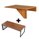 Wall Mounted iDesk with Ledge + Lapdesk - Desert Walnut