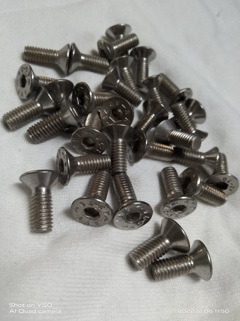 ACSK Black 6X15 Flat Head