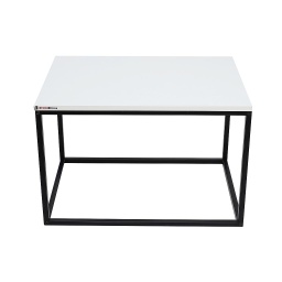 [FixedMetalCT-Glossywhite top] Minimalist Metal Coffee Table