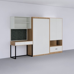 Single Vertical Bed with Storage &amp; Wardrobe