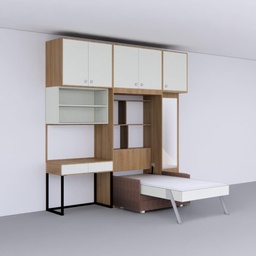 [IB80-8] Single Vertical Bed with Sofa Storage, Loft &amp; Dresser