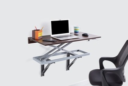 [Lift_up-Hydraulic-Table-RW] Scuti Wall Mounted Hydraulic Liftup Table Foldable - Rich Walnut