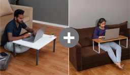 [Foldable-Desk-WW-Lapdesk-DW] Antlia Floor Seating Folding Desk + Aries Lapdesk